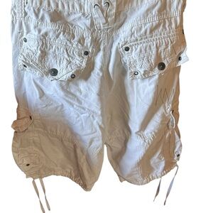Vintage Men's Cotton White Cargo Shorts